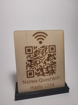 Tabliczka z Kodem QR -Połączenie z WiFi!