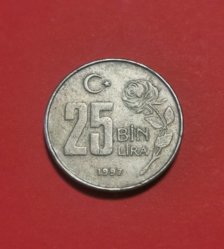 Moneta 25 000 lir 1997, Turcja