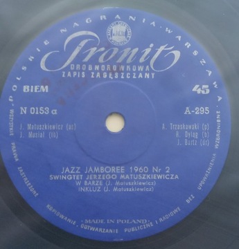 Jazz Jamboree 1960 Nr 2 Swingtet Matuszkiewicza