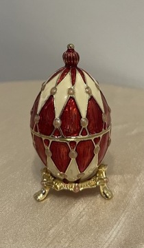 JAJKO STYL FABERGE PUZDERKO SZKATUŁKA