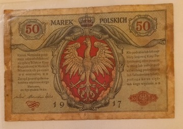 50 marek "jenerał" 9.12.1916