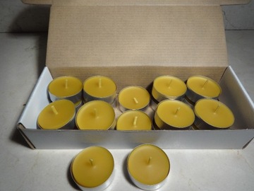 Wosk pszczeli 100% Tealight 18 szt. Podgrzewacz