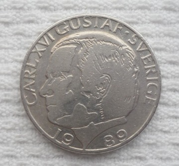 Szwecja Karol XVI Gustaw 1 korona 1989 KM# 852a