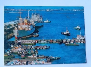 Pocztówka Jokohama - Wielka Zatoka, port.