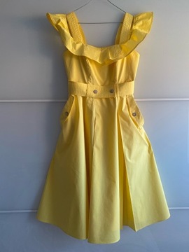 Śliczna żółta bawełniana sukienka Coast r36
