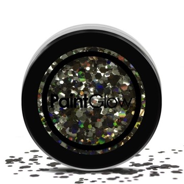 Brokat do twarzy - Chunky Glitter - Black