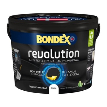 BONDEX REVOLUTION 9L biała farba antyrefleksyjna