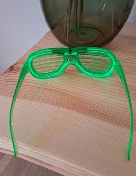 Okulary ozdobne świecące LED zielone
