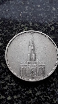 5 marek, wieża, Niemcy, 1934, SREBRO