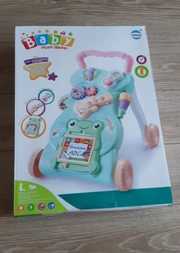 Pchacz Edukacyjny Baby Music Walker Miętowo-Różowy