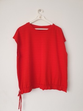 Czerwona bluzka oversize ze ściągaczem, C&A r.XL