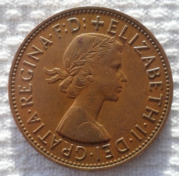 UK Brytania Elżbieta II Penny Pens 1962 Ładny stan