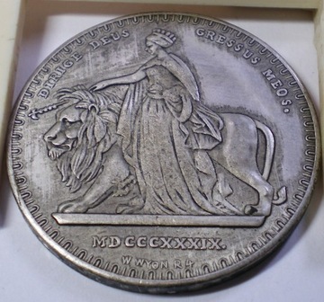 6. replika 1839 monety Lwa Królowej Wiktorii