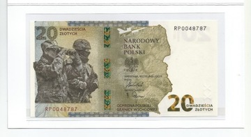 Banknot, 20 złotych, 2022, Ochrona polskiej, UNC