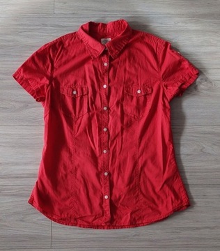 H&M Koszula czerwona rozpinana 40