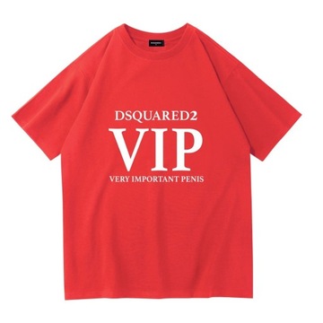 DSQUARED2 T-SHIRT - XL - Koszulka męska czerwona