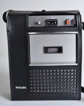 Magnetofon reporterski Philips N2203 z etui