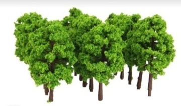Drzewka zielone na makiete ok.3,5cm TT,N