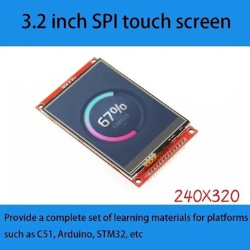 WYŚWIETLACZ ARDUINO LCD 320x240, 3.2", dotyk, SD card