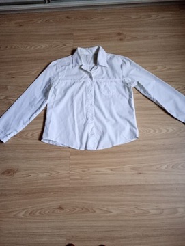 Bluzka  biała z długim rękawem damska rozmiar 42
