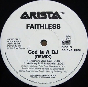 Faithless – God Is A DJ (Remix) 2x winyl