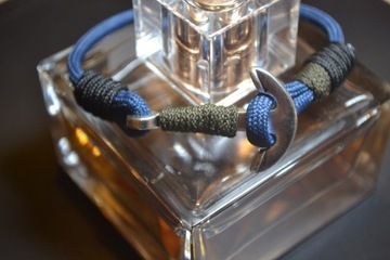 Bransoletka handmade paracord z kotwicą 