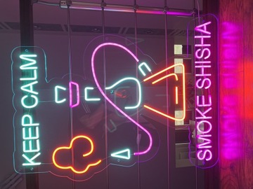 Neon Flex Napis/Logo Do Pubu "Keep Cal. Smo. Shi."