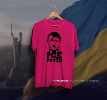 Koszulka - Wojna na Ukrainie Model FCK PUTIN S-3XL