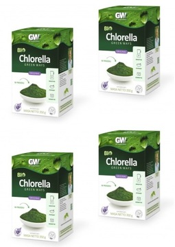 4x CHLORELLA BIO Green Ways proszek 350 g.+ miarka