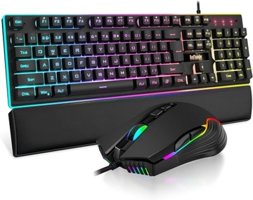 ZESTAW KLAWIATURA MYSZ RGB REDTHUNDER K10