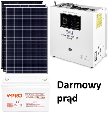 Solarny zestaw na działkę max 1500W Fotowoltaika