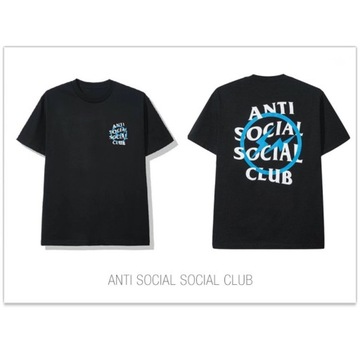 Czarny t-shirt Anti Social Social Club roz.L nowy