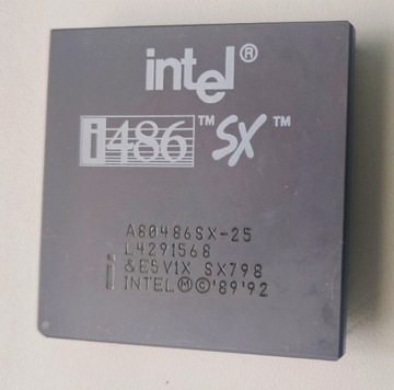 Procesor Intel A80486SX-25 SX798 Sprawny retro 
