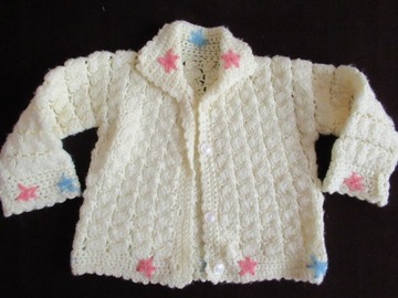 Sweter żółty 80 handmade włóczka