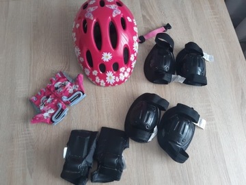 Kask rowerowy plus komplet ochraniaczy 