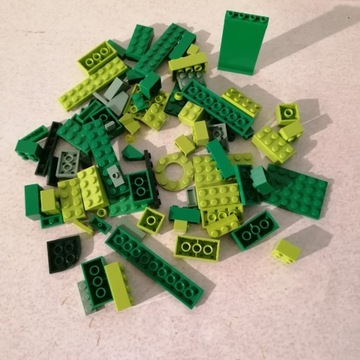 Klocki lego zielone 87 sztuk w kpl