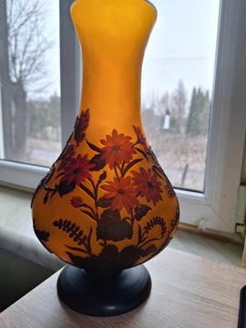 wazon szkło Galle secesja 