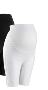 Spodnie ciążowe/leginsy białe, r.40/42,98%bawełna