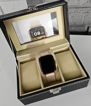 Smartwatch koperta złoty złota beżowy kremowy