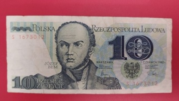 Banknot 10 zł z 1982r, Seria S
