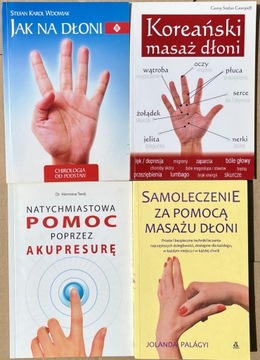 Masaż dłoni / akupresura- 4 książki - BDB-