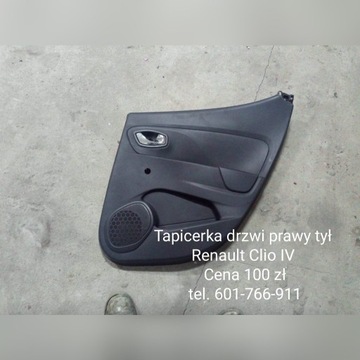 Tapicerka boczek drzwi prawy tył Renault Clio IV 4