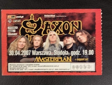 Bilet z koncertu SAXON STODOŁA WARSZAWA 30.04.2007