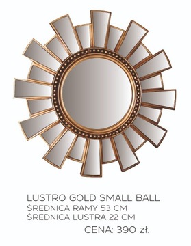 LUSTRO okrągłe: "GOLD SMALL BALL"