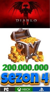 Diablo 4 GOLD 200MLN 200.000.000 PC PS XBX SEZON 4 Łupy na Nowo LOOT REBORN