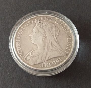 1 Korona Wiktoria, 925 srebro 1900 Wielka Brytania