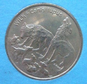 2 złote 1999, Wilki, st. 1-