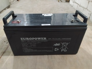 Akumulatory 3letnie Europower EPL 110Ah AGM/Żel