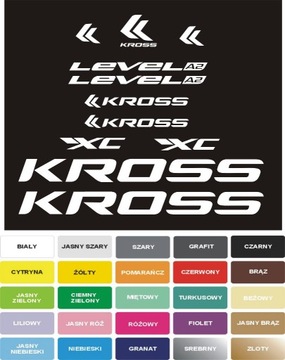 KROSS LEVEL A2  naklejki na rower zestaw  5-6C