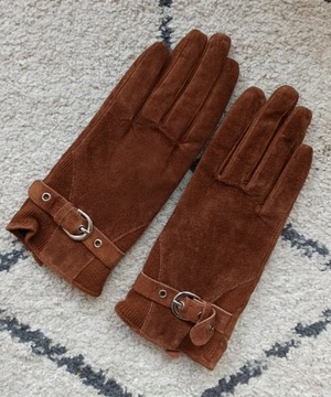 Rękawiczki skórzane damskie rozmiar S